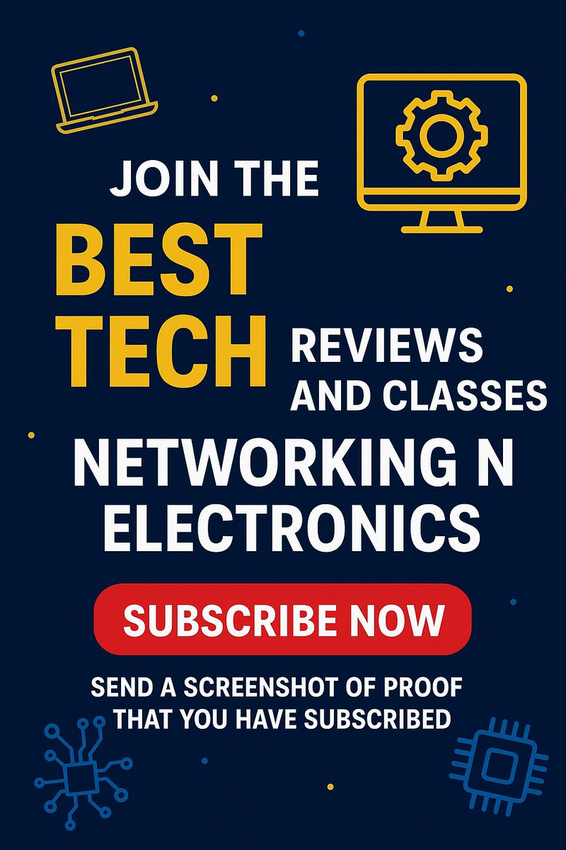 jay_vibes01's tweet photo. 🚀 Boost your tech skills with Networking N Electronics!
Hands-on tutorials  | Smart tech reviews | Networking explained 

🌍 Join thousands learning real tech  anytime, anywhere.

🔗 https://t.co/BPoTUGVtB0

#Tech #Electronics #Networking #TechReviews #LearnTech #STEM #TechClass https://t.co/5e36bnLg1T
