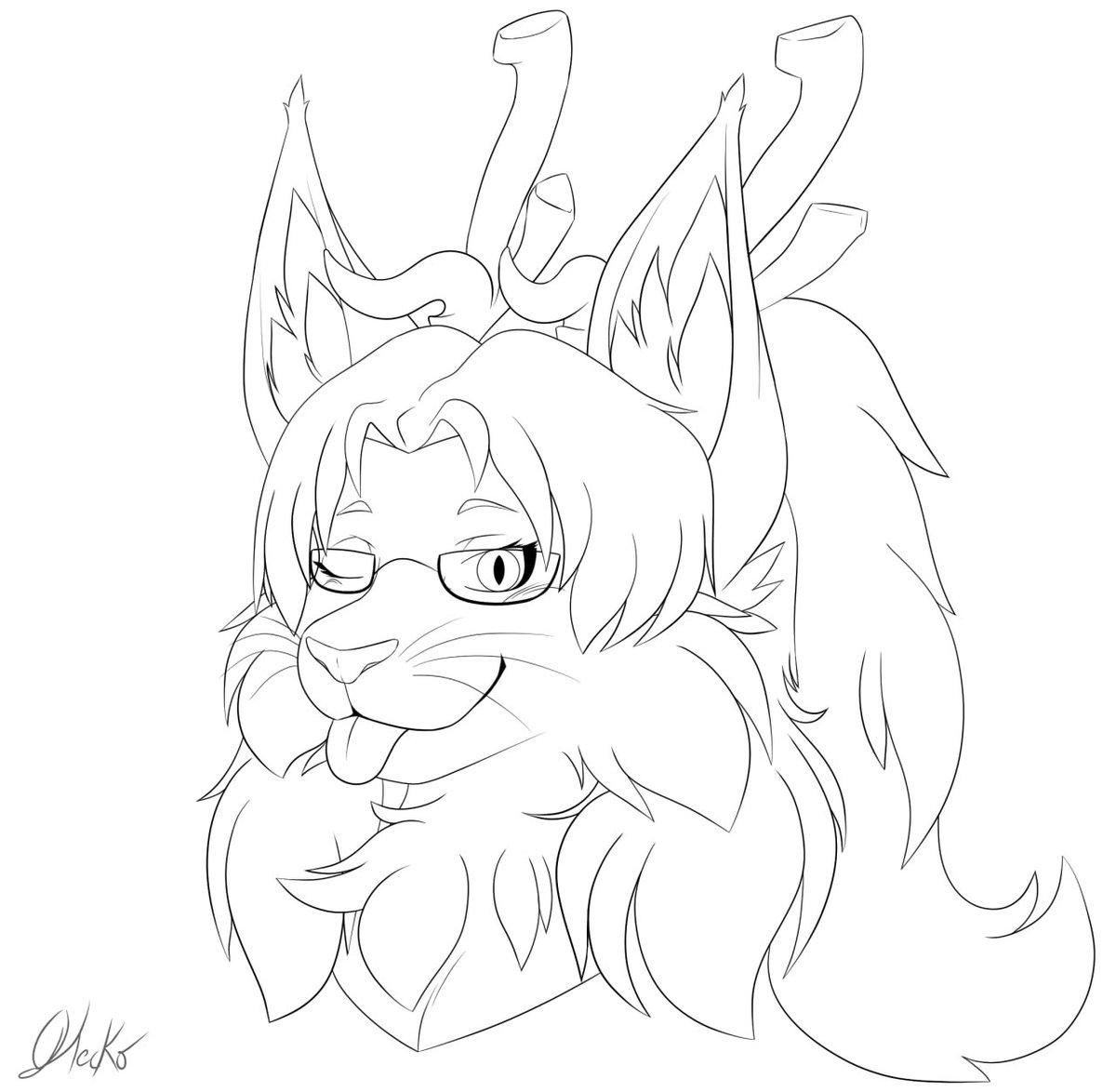 NyaNemesis_'s tweet photo. Headshot pour mes 2ans
🎨 @_Neckogami_ 
 #Furry #FurryArt https://t.co/vx8A84iYVv