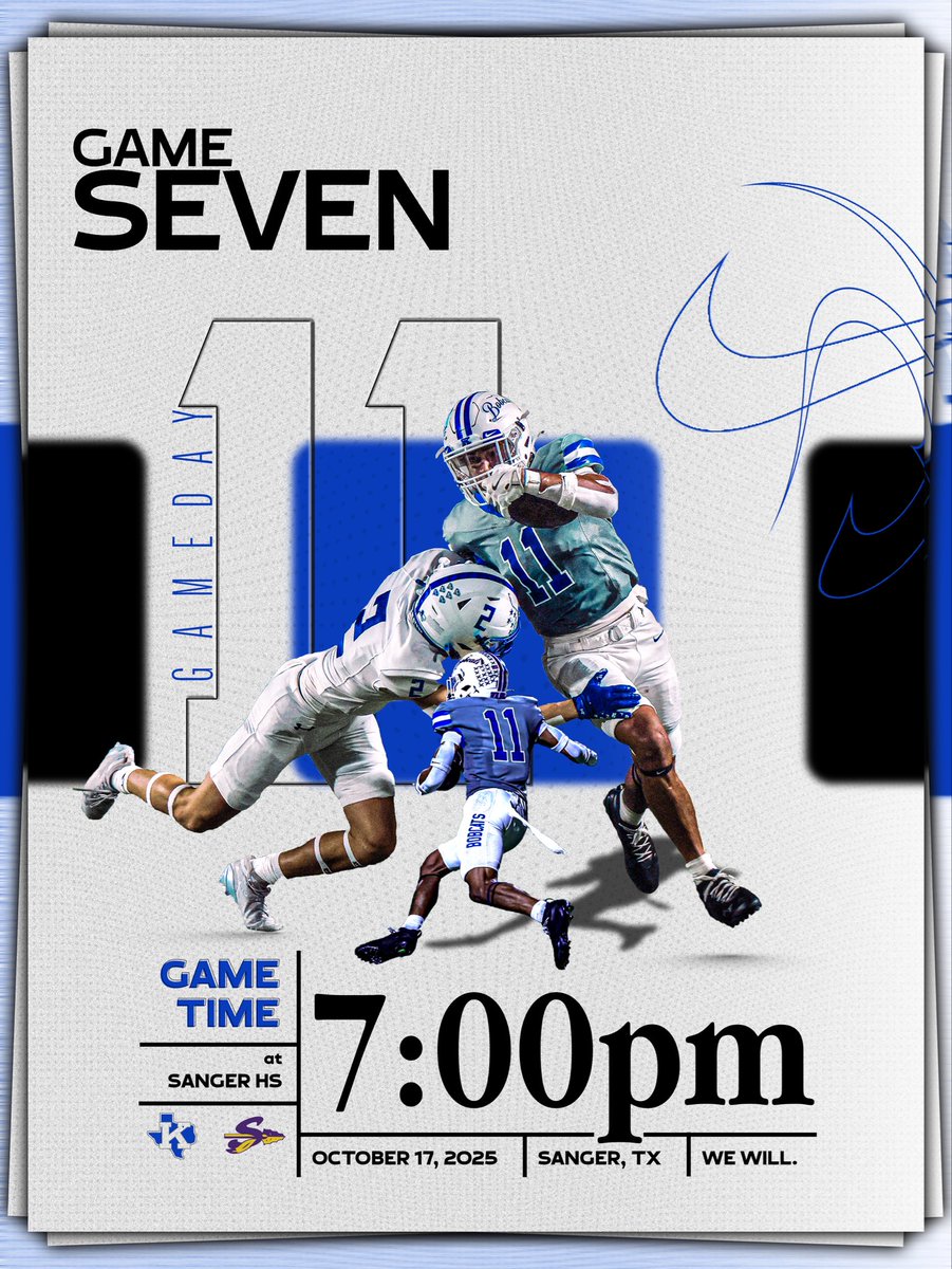 Brandon Jones (@coachjoneskhs) on Twitter photo Another day to praise God! 
🗓️ 10.17.2025
🆚 Sanger Indians
⏰ 7:00 pm
🏟️ Indian Stadium
📍Sanger, TX
🏈 WE WILL. Another day to praise God! 
🗓️ 10.17.2025
🆚 Sanger Indians
⏰ 7:00 pm
🏟️ Indian Stadium
📍Sanger, TX
🏈 WE WILL.