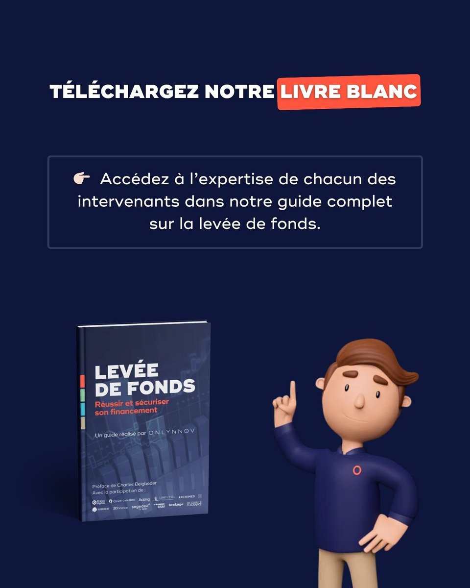 Onlynnov's tweet image. 📘 "Réussir sa levée de fonds"

Un guide rédigé avec 12 experts du financement : entrepreneurs, avocats, investisseurs, DAF…

Conseils concrets &amp;amp; retours de terrain : 
👉🏻 Vision 360° avant, pendant &amp;amp; après la levée
👉🏻  Bonus : la checklist des 17 actions post-levée