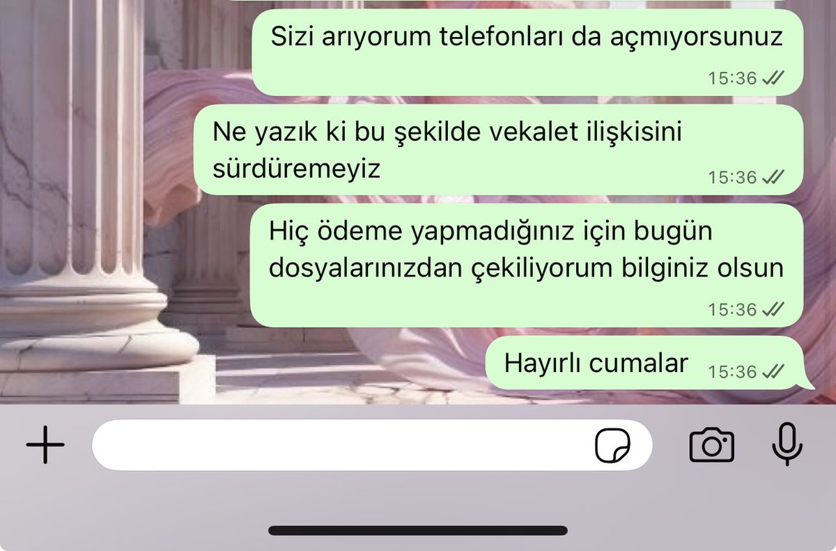 septisista's tweet photo. imam müvekkilime avukatından hayırlı cumalar mesajı https://t.co/ZWEhe45kQI