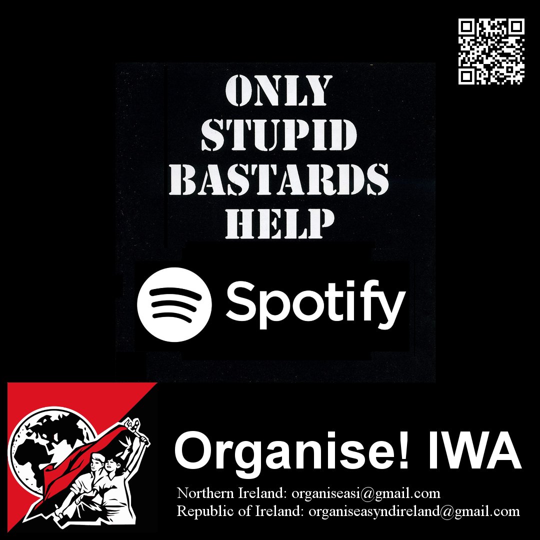 Spotify are running ICE recruitment ads on both its free and paid platforms. Earlier this year, Spotify CEO Daniel Ek also invested $600 million in Helsing, a German defence startup specialising in AI-powered combat drones and military software. Only stupid bastards help Spotify!