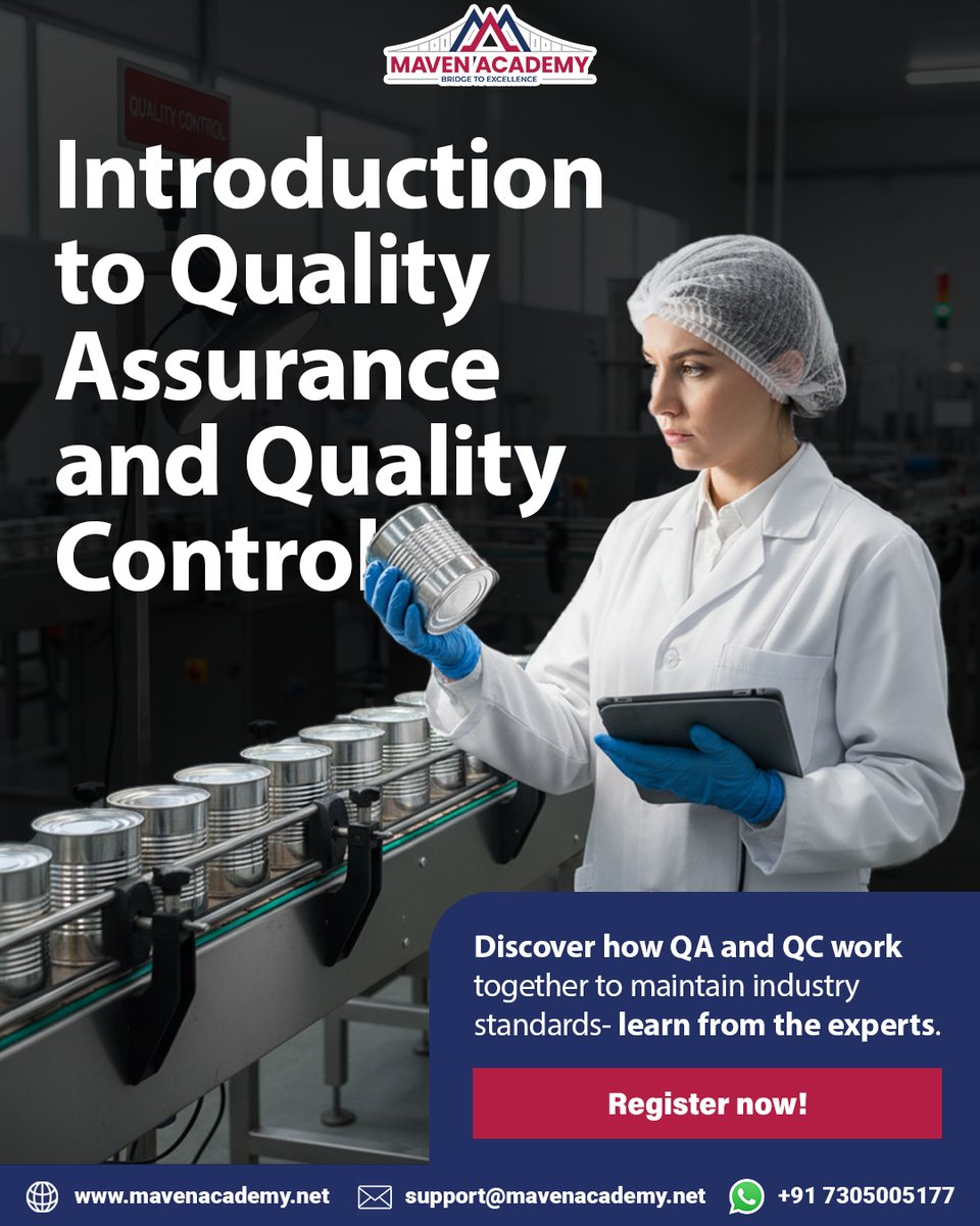 MavenAcademy1's tweet image. Unlock the secrets to quality excellence! 📈 Join Maven Academy’s QA &amp;amp; QC course and discover how to maintain superior industry standards. 🎓

📚 Enroll now: mavenacademy.net/courses/introd…

#MavenAcademy #QualityAssurance #QualityControl #QA #QC #QualityManagement #IndustryStandards