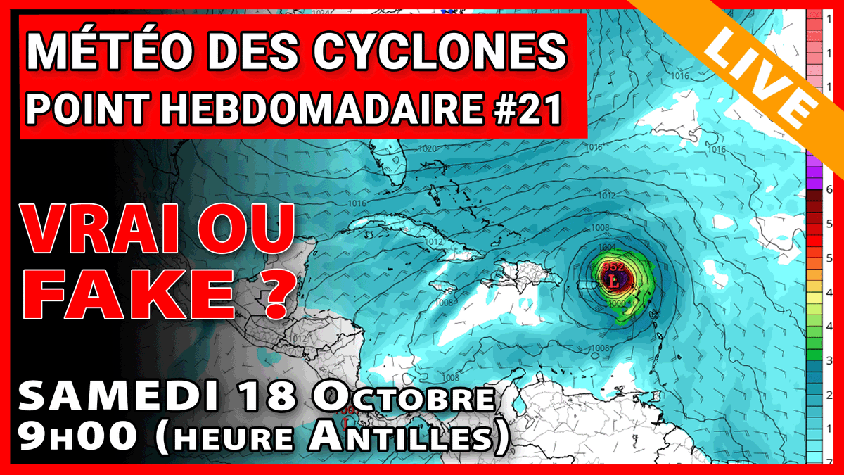 Une perturbation en Atlantique donne des sueurs aux modèles de prévision ainsi qu'au NHC. Des sorties de modèles inquiétantes sont désormais visibles .... qu'en est-il vraiment ? On va essayer d'y voir plus clair dans ce LIVE.

#Martinique #Guadeloupe #SXM #SBH