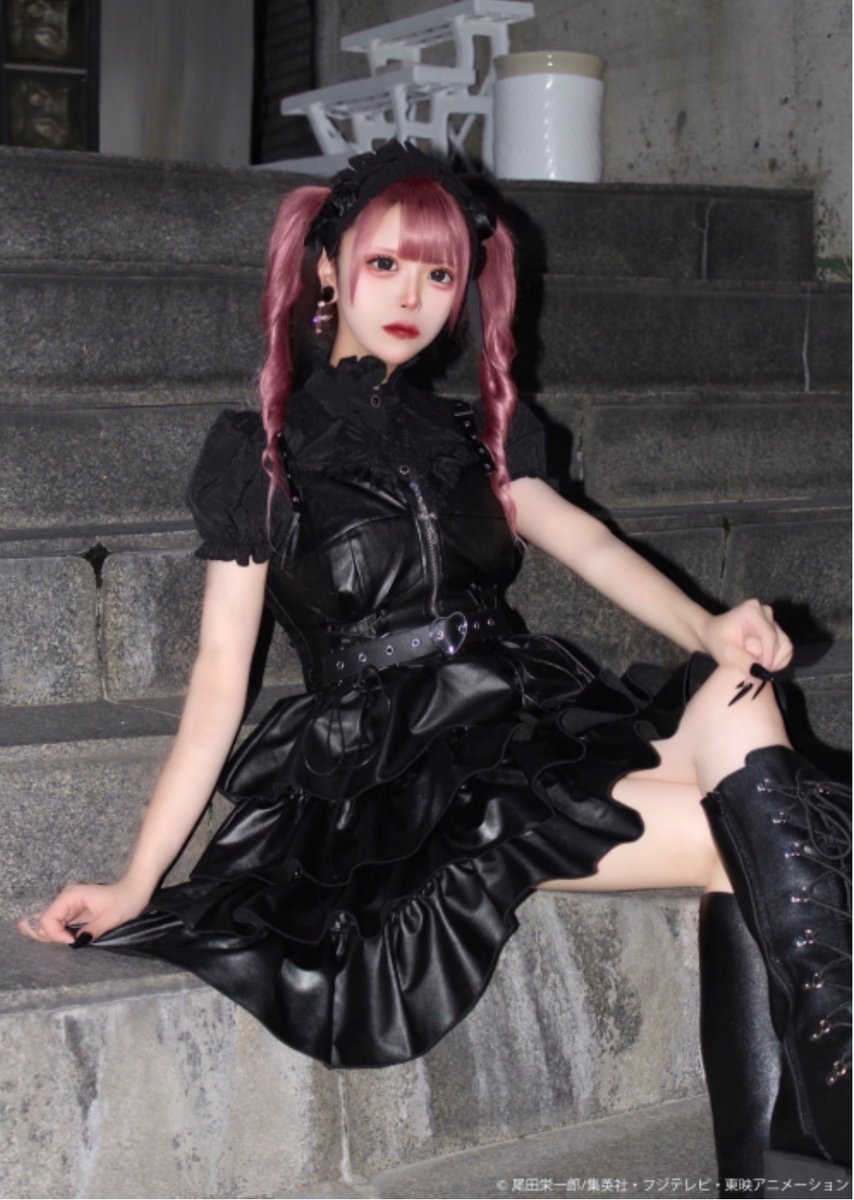 クーザ　レザードレス　ペローナコラボ　ワンピース ONE PIECE × QOOZA / PERONA FAUX LEATHER DRESS 人気アニメ『ONE