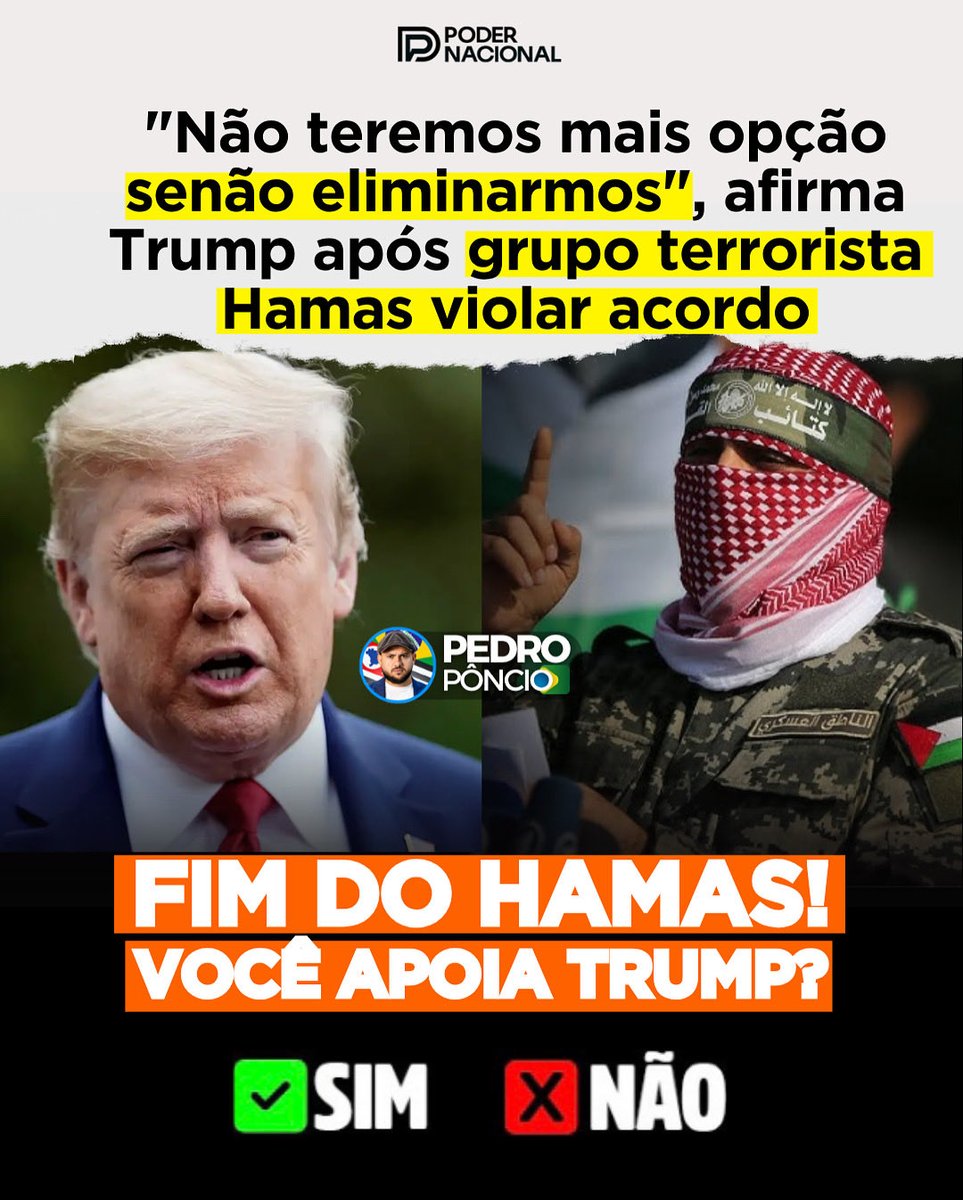🚨URGENTE!

Você apoia o fim do Hamas ?

✅sim
🚨Não