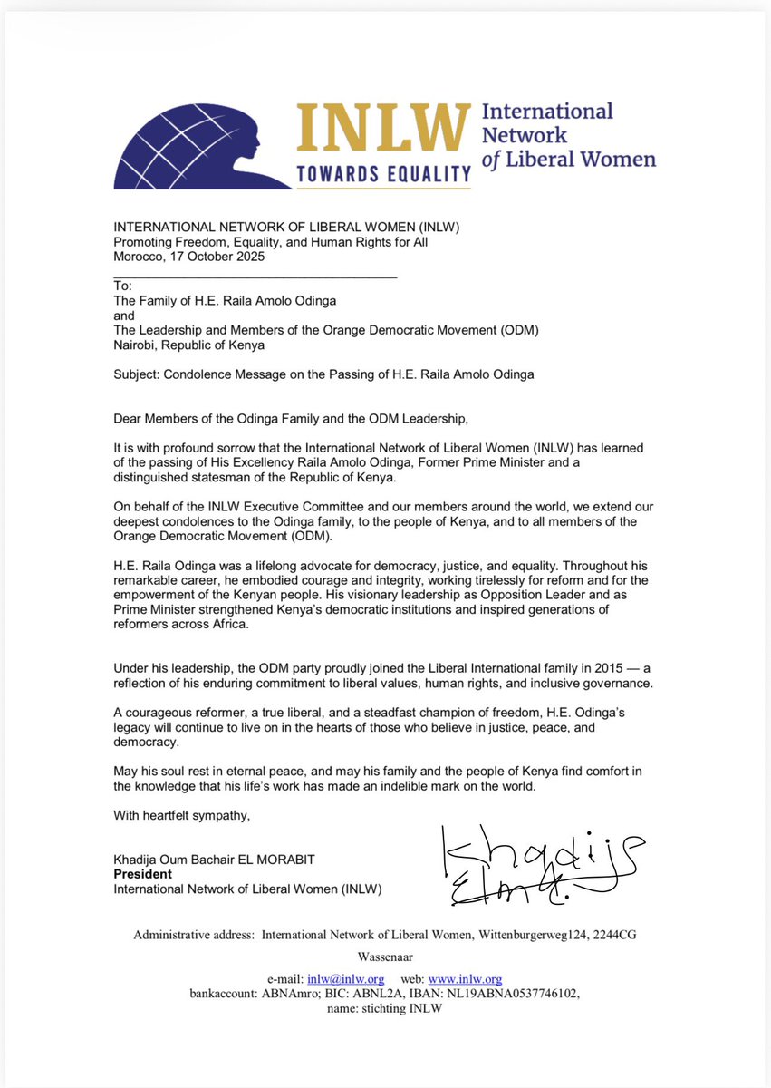 INLW mourns the passing on of a legend