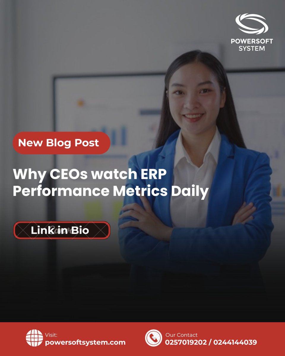 PowersoftSystem's tweet photo. In today’s data-driven world, relying on gut feelings and yearly appraisals is no longer enough. 

Discover why top leaders now use ERP performance dashboards to make smarter, faster people decisions.

Read the full article: https://t.co/exkn4JLVxu

#leadership #ERP https://t.co/Tz3e6AHzXe