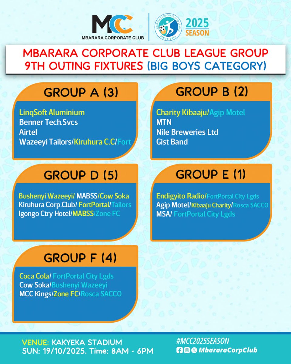 ONLY 2 DAYS LEFT to Catchy Smiles, btful moments and Cocktail of Good Times.

#MbraCorpClubLeague9thOuting 
#MbraCorpClubLeague2025