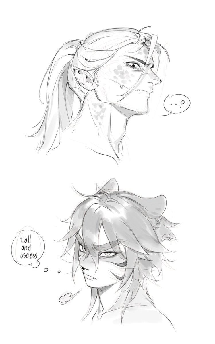 hlueon's tweet image. OCs #fragmented #FADL 🐍🐯🐀