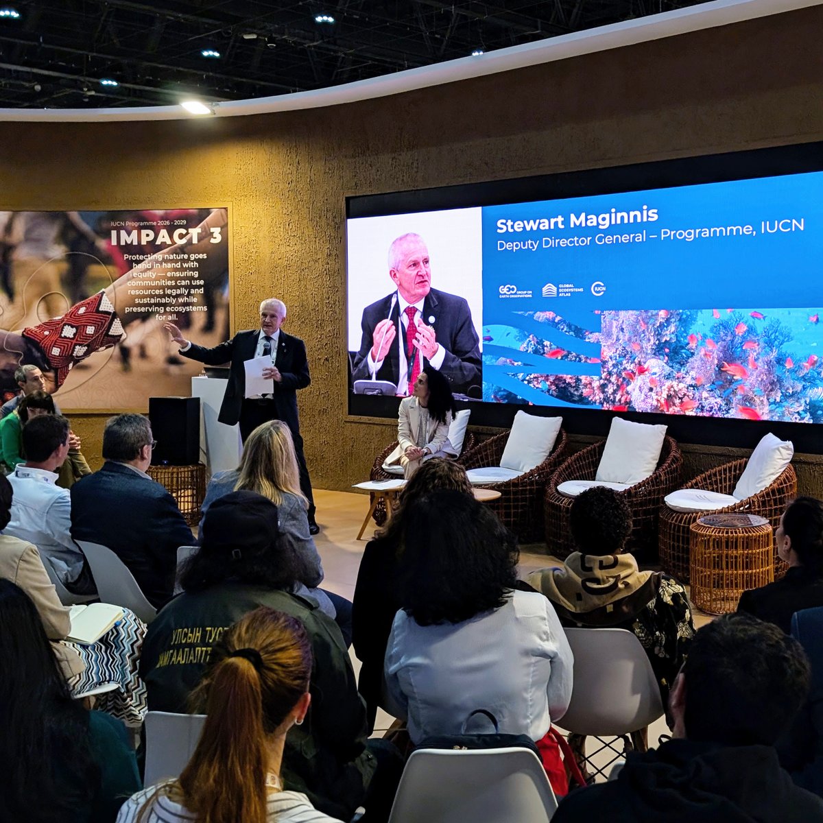 mapecosystems's tweet photo. We were honoured to have @IUCN's Stewart Maginnis open our #IUCNCongress event:

“The Global Ecosystems Atlas is meeting the demands of civil society, private sector, government and regulators.”

#MapEcosystems https://t.co/AjMtchzUHN