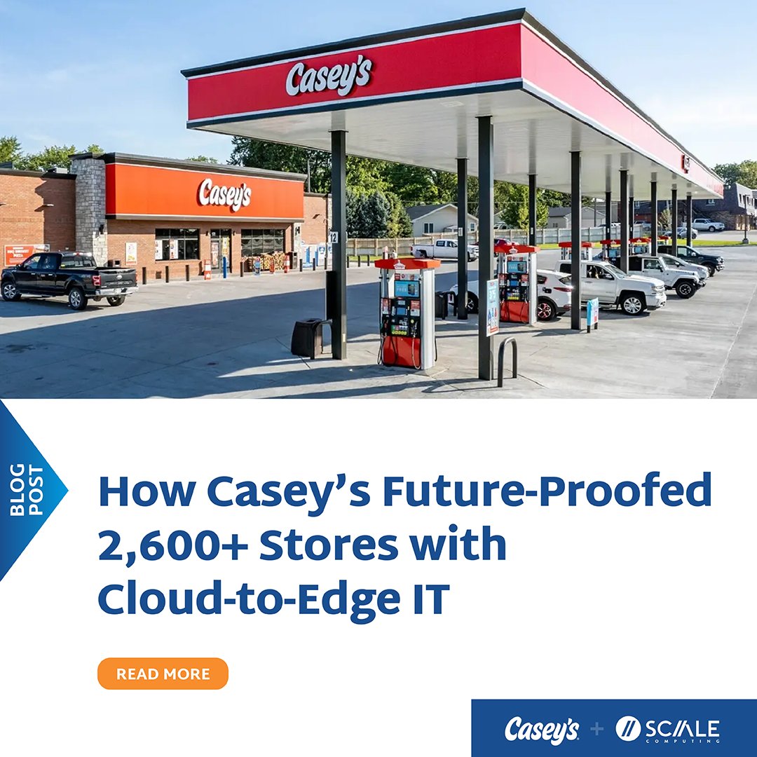 ScaleComputing's tweet image. When @caseysgenstore decided to upgrade its technology foundation to support new digital services & innovations for customers, it chose Scale Computing Reliant Platform's cloud-to-edge architecture for reliability, scalability & cost-efficiency. Learn why:
scalecomputing.com/blog/how-casey…