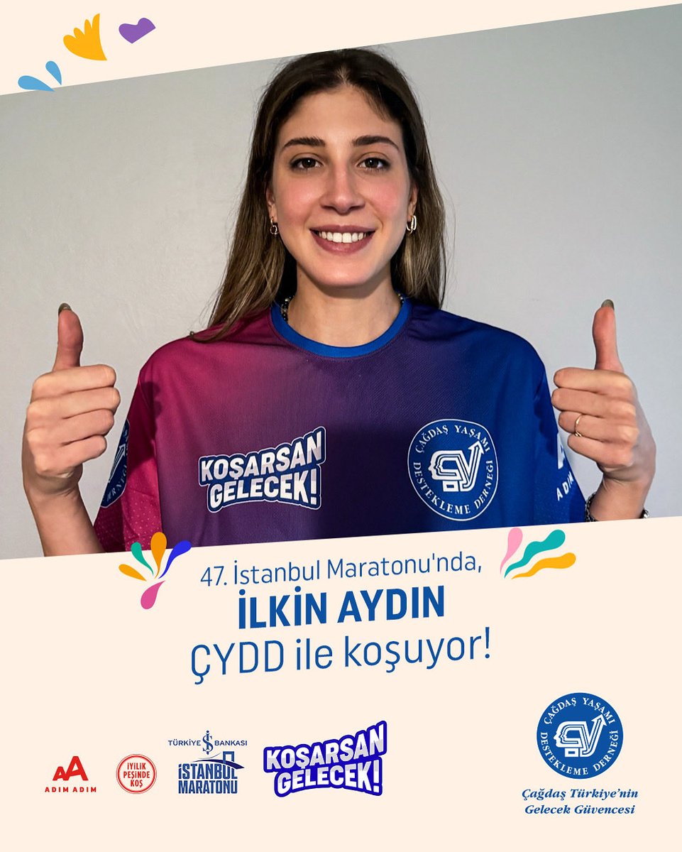 İlkin Aydın, 47. İstanbul Maratonu’nda adımlarını üniversiteli gençlerimizin eğitimine güç katmak için atıyor. ✨

Gençlerimizin geleceğine ışık olmak amacıyla katıldığımız bu maratonda bizimle birlikte koşacak olan İlkin Aydın’ı kutluyoruz. 💙

İnanıyoruz ki; birlikte atacağımız