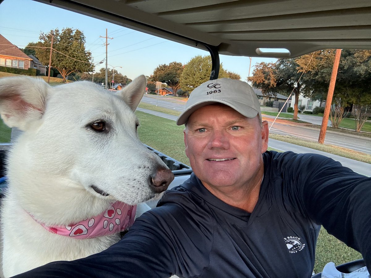 Beautiful Friday at the Creek! Lucy has it under control. #canyoncreekcc