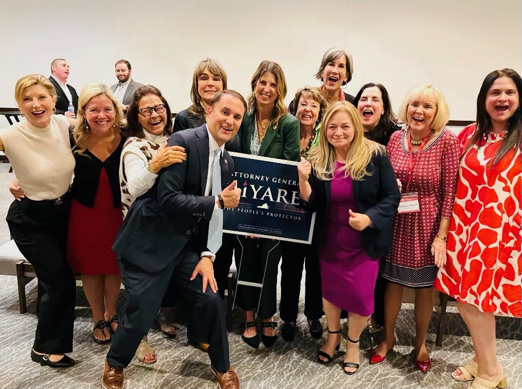 The ladies of <a href="/Rally_Virginia/">Rally Virginia</a> last night with <a href="/JasonMiyaresVA/">Jason Miyares</a> following his BIG debate win! 

On to November!