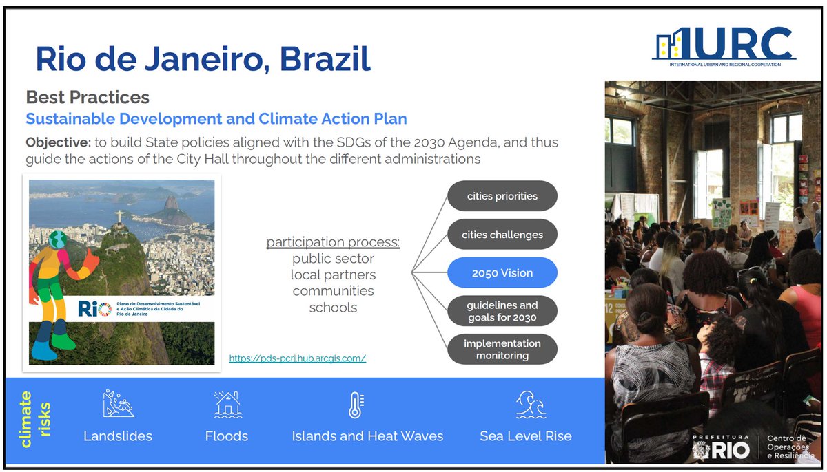 iurc_aa's tweet photo. 🌍 Three cities, three approaches to #ClimateAdaptation—all collaborating through @IURC_Programme. Latest webinar featured Rio, Piraeus &amp; Fortaleza sharing strategies for urban resilience. Here's what each brought to the table: 🧵 https://t.co/Xe8Y9zxE9h