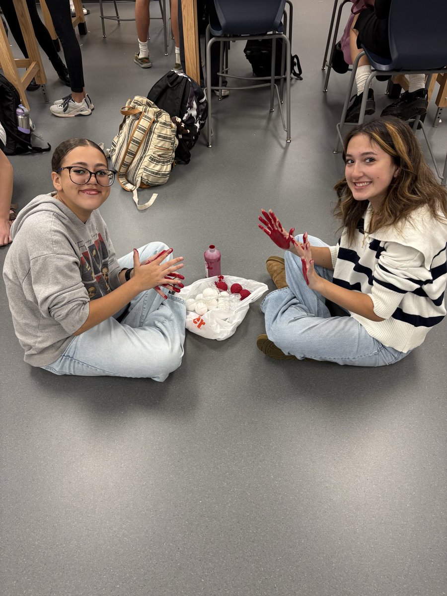 German III and Honors chem students putting finishing touches on their German Chemist Museum projects