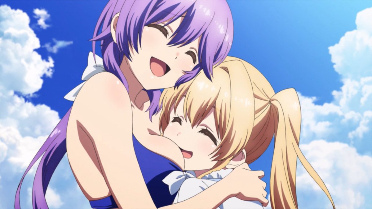 theta444_'s tweet image. Tsumugi Wenders got Mugyu! Moments with her sister Shizuku Mizuori in Summer before #ISML #ISML2025 While The Shows itself airing in Spring Anime 2025 alongside #UmaMusume #CinderellaGray #サマポケ #samapoke #サマポケアニメ