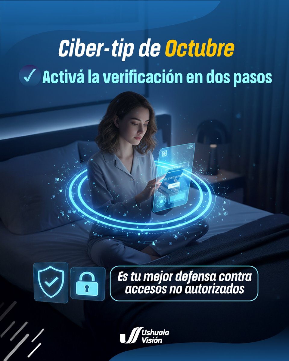 En ciberseguridad, los pequeños hábitos hacen la gran diferencia.👌🔒

👉 Activar la verificación en dos pasos es uno de ellos. Simple, rápido y esencial. 🔐