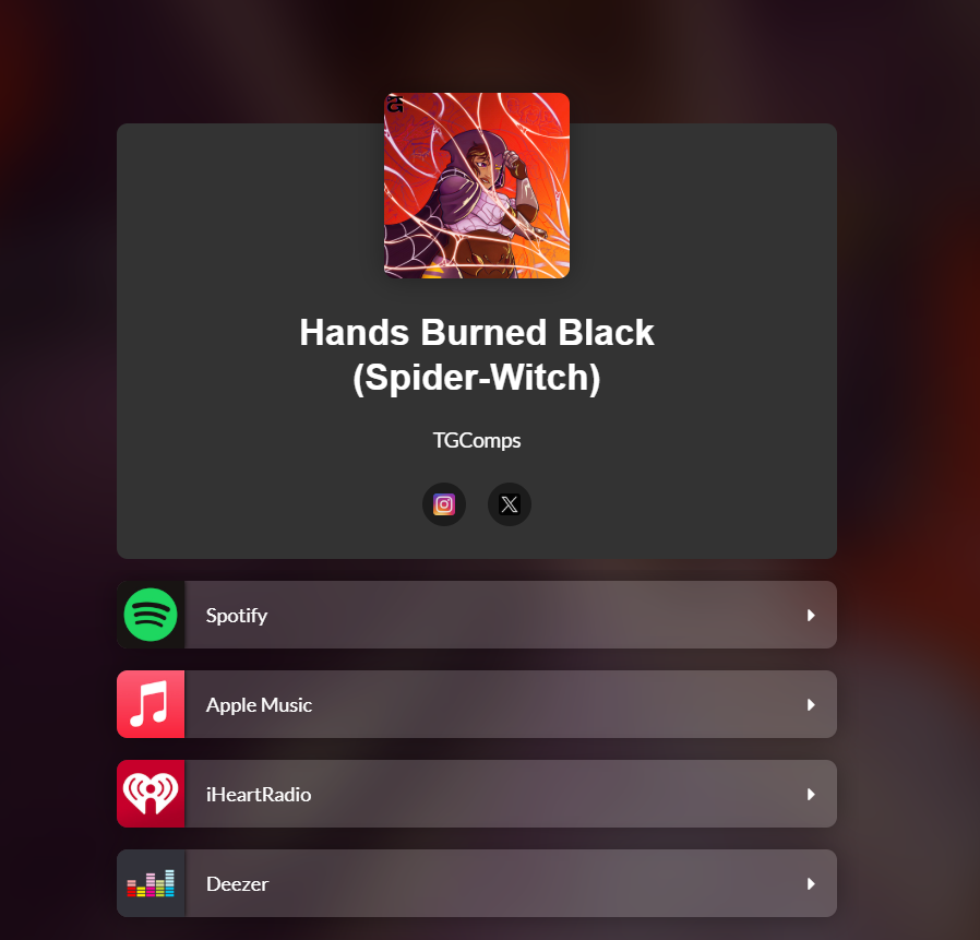 ViciousRaptorr's tweet photo. HEYYY HEYY ANNOUNCEMENT!!

Spider-Witch has her own theme now! thanks to @TGComps for producing and composing the theme song!

Listen here: https://t.co/8VpeRNT06s

✨

[ #spiderverse #spidersona #spiderthemes ] https://t.co/Bp9HoLAlGe