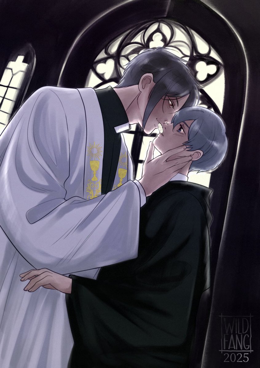 wildfang_art's tweet photo. "In nomine Patris, et Filii,
et Spiritus Sancti.
Amen."

For the Kuroshitsuji Trope Week 2025 - Oct.17
#sebaciel
@KuroTropesWeek https://t.co/5mNtUYpMhD