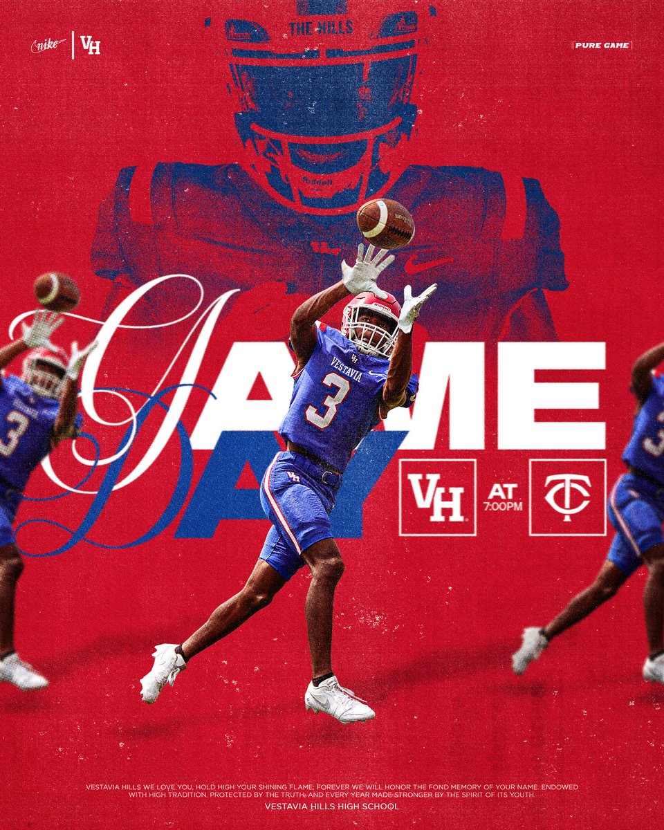 Gameday. Let’s go to work. 

📍 Tuscaloosa County High School
⌚️ 7:00 PM 
📺 Ways to Watch:
-1Rebel Athletics YouTube Channel 
-NFHS Network 

#1REBEL