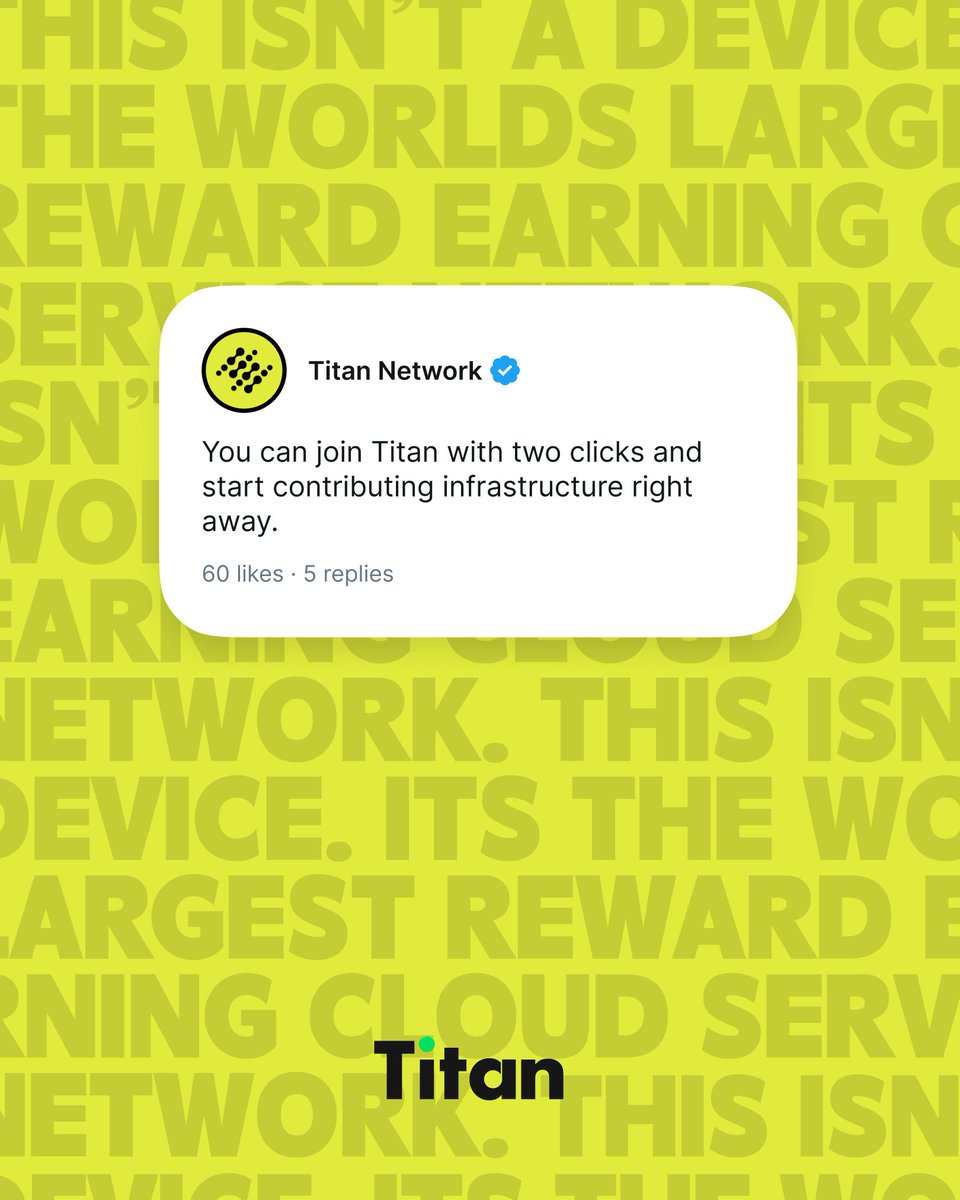 “You can join Titan with two clicks and start contributing infrastructure right away.”

In our talk, we highlighted how Titan makes participation simple for anyone with idle hardware, from data centers to personal devices. 

This accessibility is what makes DePIN truly global.