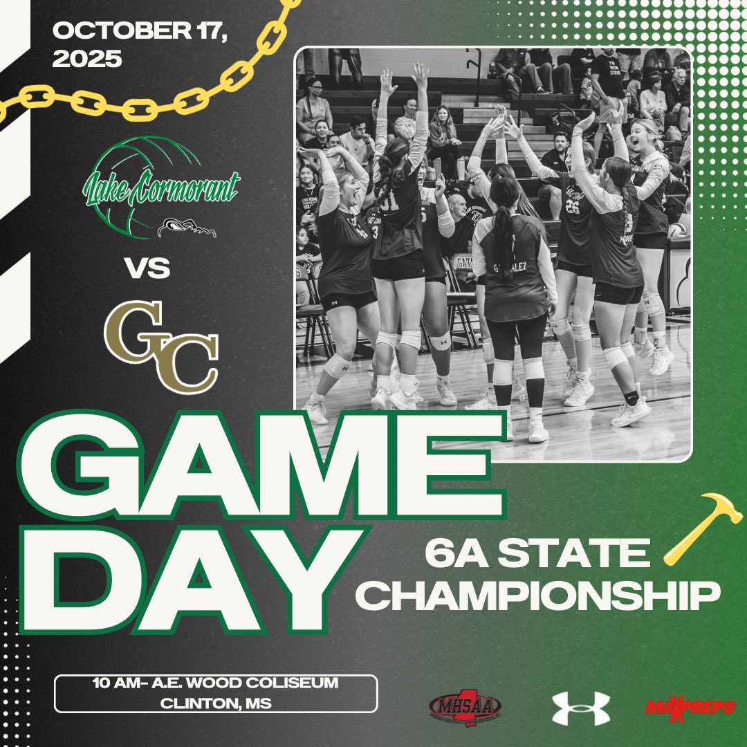 Good morning gators…. It’s GAME DAY!!! #StayConnected #StrongerTogether ❤️‍🔥🐊⛓️

6A State Championship 
🆚 George County 
📍 A. E. Wood Coliseum
       S Capitol St. Clinton, MS 39056
⏰ 10 AM
🎟️ gofan.co/app/school/MS6…
🎥 nfhsnetwork.com/events/mhsaa-m…