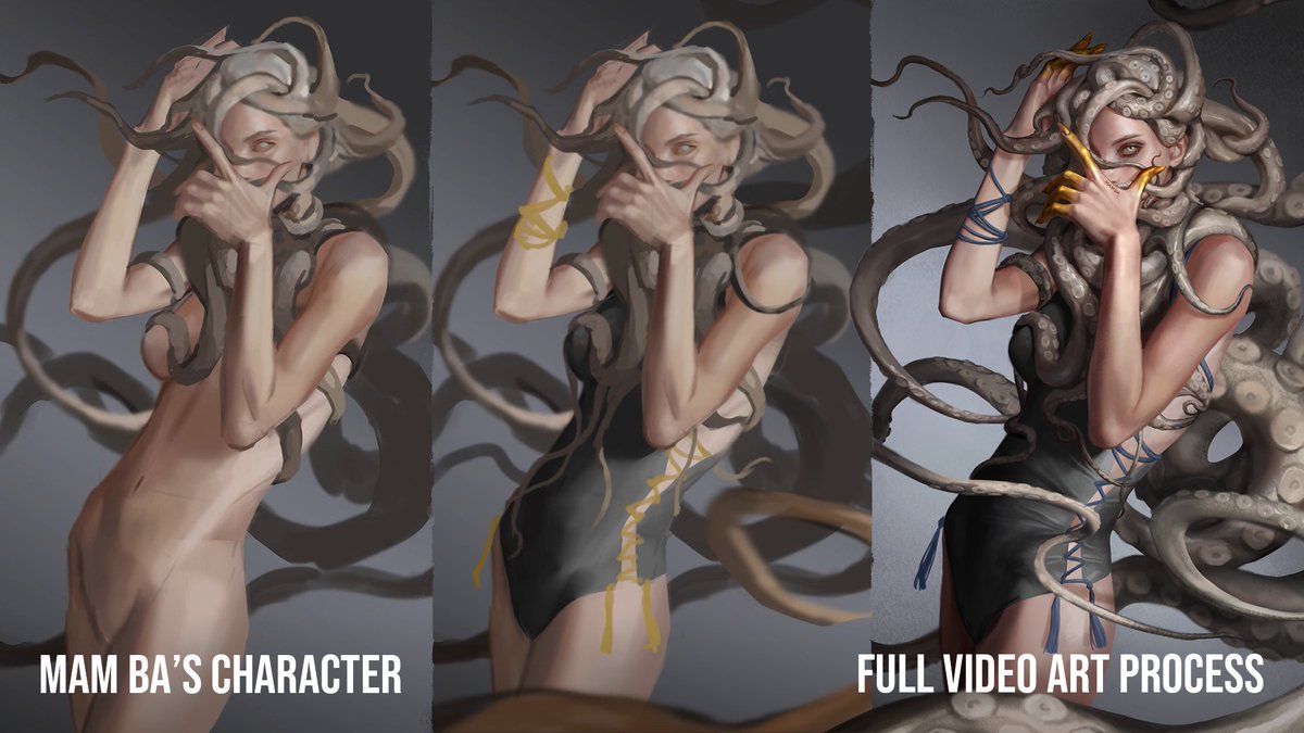 Something new (and awesome) just dropped: <a href="/mambaunnie/">mambaunnie</a> first-ever complete painting workflow — 1 hr speedpaint and 6 hr real-time process.

Use MAMBALAUNCH30 for 30% off: gum.co/u/7o814bvp

First 50 buyers get a special 50% off two ref packs 🤫