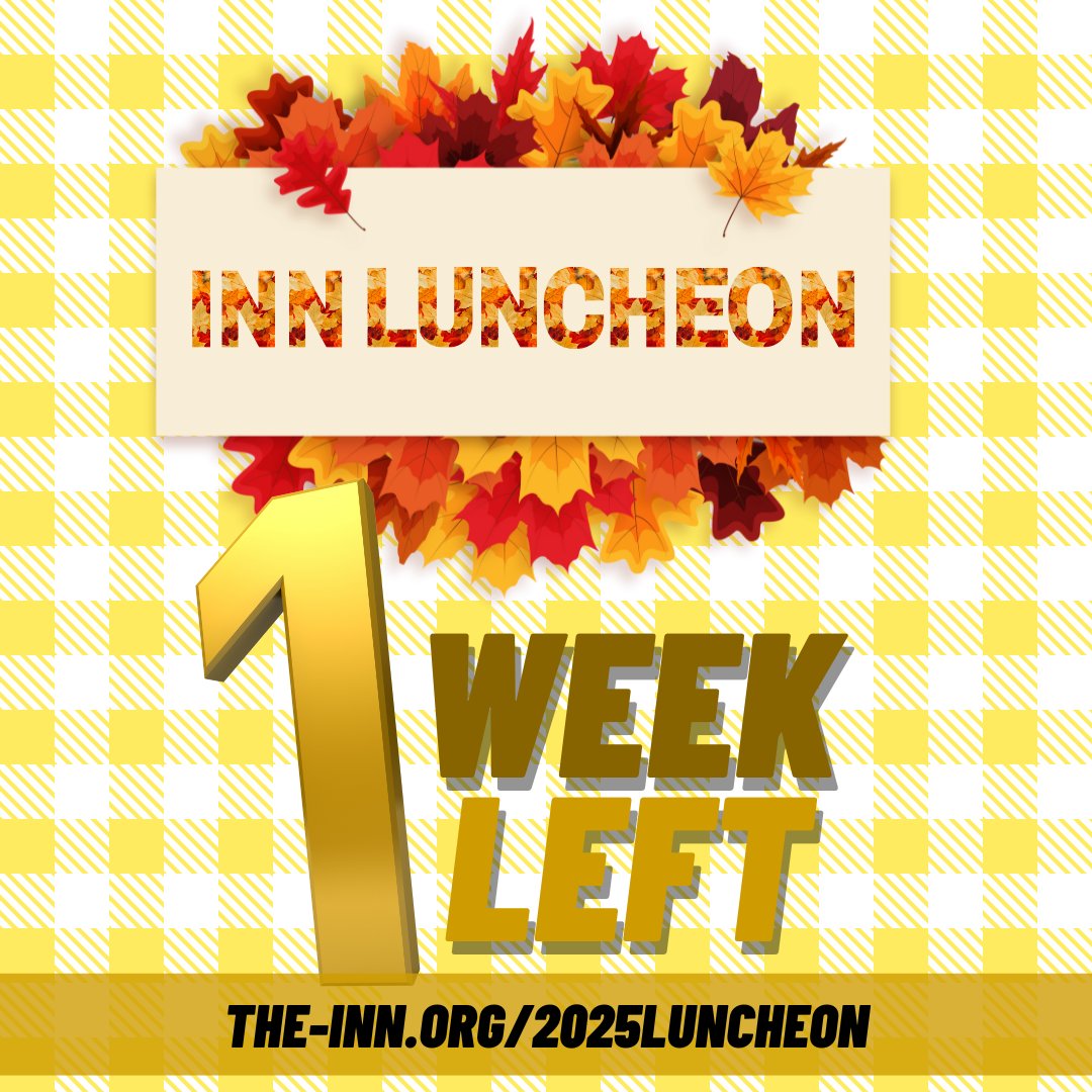 The_INN's tweet image. Just one week left until The INN Luncheon. We have a fun time planned at The Garden City Hotel, come mingle for a cause! Register on our website at the-inn.org/2025luncheon. See you there! #getINNvolved