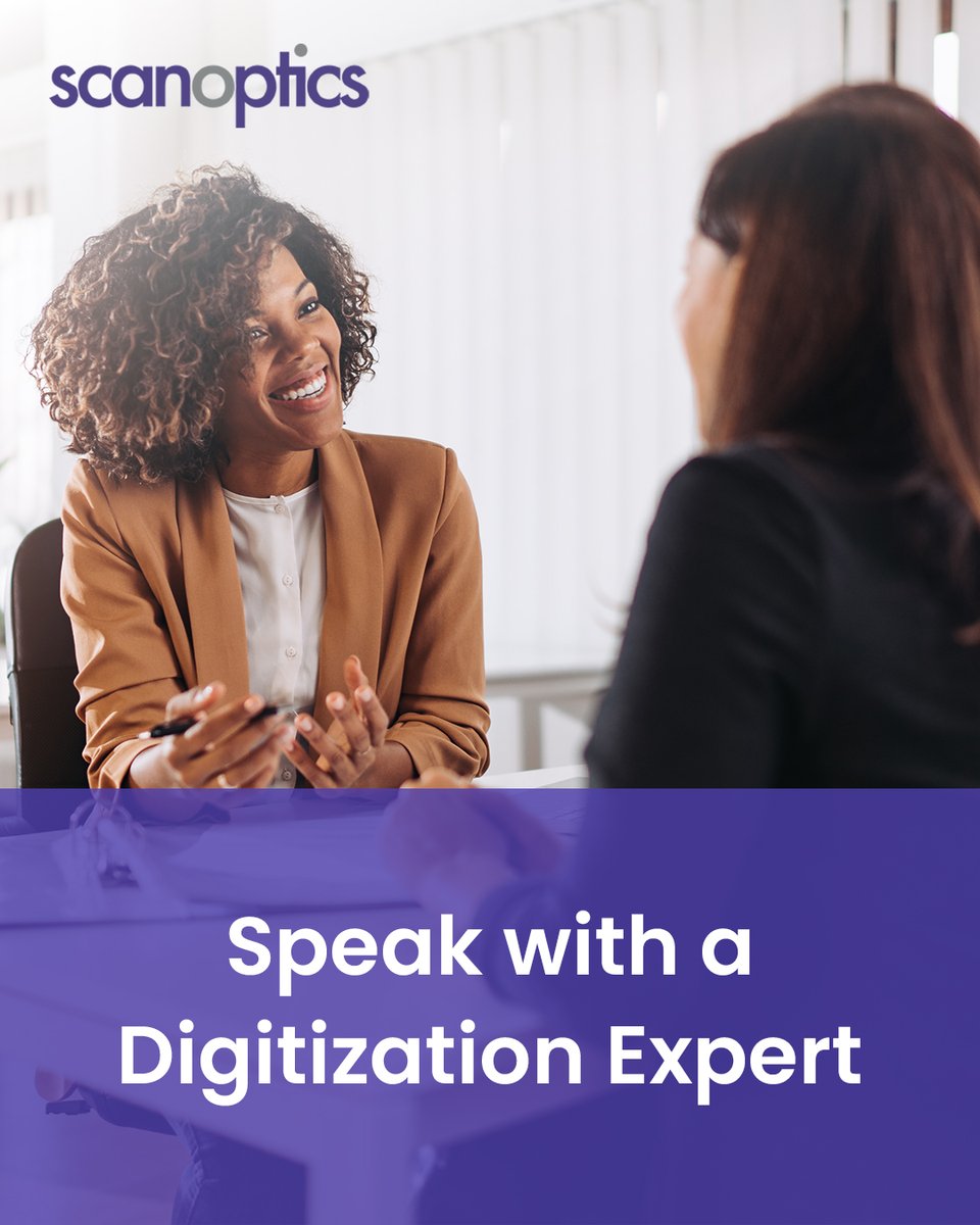 Scan_Optics's tweet image. @Scan_Optics makes #documentdigitization simple with a proven four-step process. Our specialists handle everything from scanning to digital conversion, helping you move efficiently from paper to progress. Connect with our experts: hubs.la/Q03MFJMm0