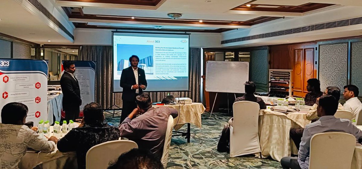 3C3PvtLtd's tweet image. We are thrilled to announce the successful completion of the 3C3 CSD Program in Hyderabad, hosted in collaboration with our national distributor Texonic Instruments
#CSD #TrainingProgram #StructuredCabling #Hyderabad #3C3 #KnowledgeSharing #TechnicalTraining #Partners #Engineers