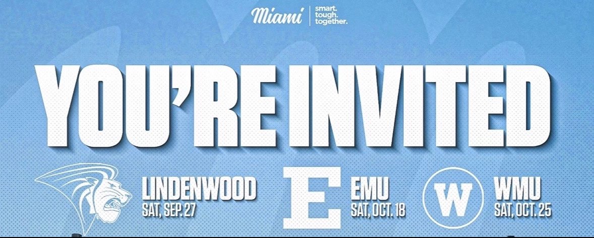 I’ll be at Miami university this Saturday for a game day visit! Can’t wait for it! <a href="/MiamiOHFootball/">Miami Football</a> <a href="/ACruse15/">Andy Cruse</a> <a href="/CoachWelshMiami/">Patrick Welsh</a> 

<a href="/c_huber5/">Coach Huber</a> <a href="/lawdogawr/">Coach R</a> <a href="/drehage38/">Derek Rehage</a> <a href="/Ohioweouthere_/">OhioWeOutHere ‼️</a> <a href="/OhiosElite1/">Ohio’s Elite</a> <a href="/TimRecognition/">(Tim Swafford) Tim’s Top 5 Sports and Recognition.</a> <a href="/Bryan_Ault/">Bryan Ault - Midwest Scout</a>