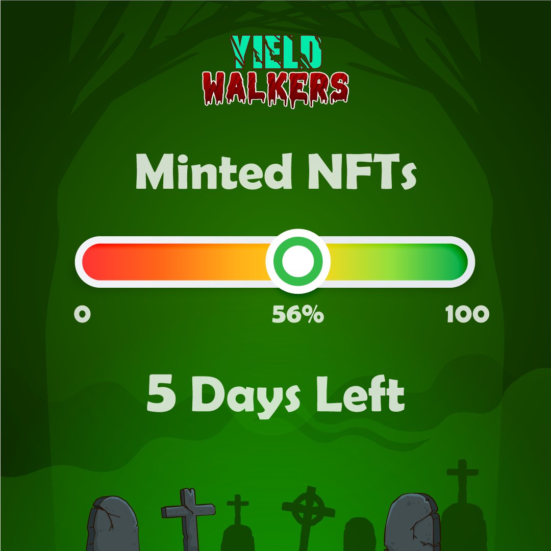 🧟‍♂️ 56% MINTED 🧟‍♂️

👀 Mint ends 22 October 2025
🫰 Grab them while you can!!

👉 Mint now stargaze.zone/l/yieldwalkers