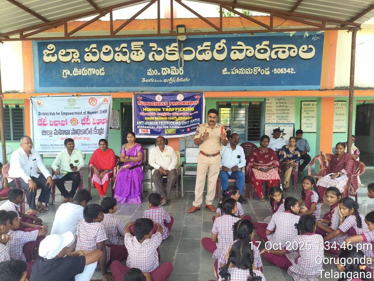 ahtuwarangal's tweet photo. We conducted the awareness program at ZPHS, Orugonda, Damera mdl about (70) students attended #humantraffciking #labourtrafficking #sexualtrafficking #childmarriage #Cybercrime
@tg_ahtuofficial
@TelanganaDGP
@cpwarangal
@tg_womensafety https://t.co/lIIFOd5ScM