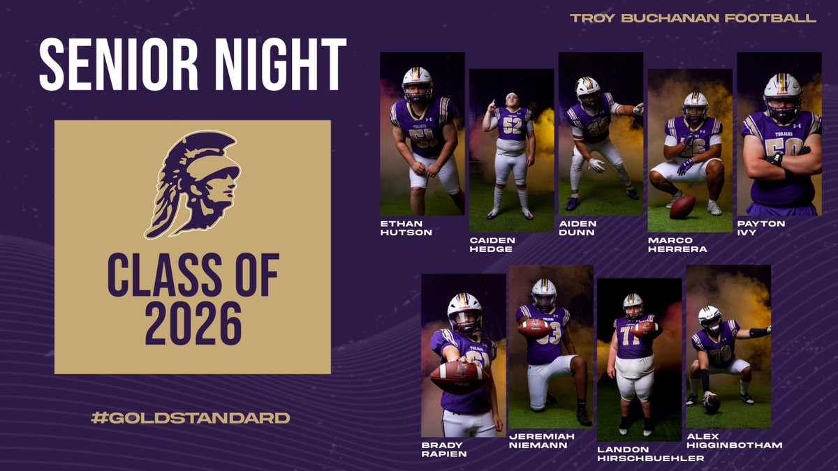 TBHS_Football's tweet photo. Tonight we honor our Class of 2026!

#GoldStandard
#ThankYouSeniors https://t.co/E5y52Q1HzN