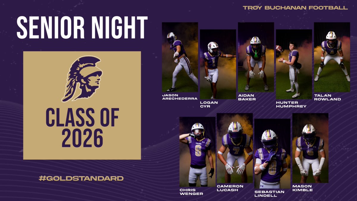 TBHS_Football's tweet photo. Tonight we honor our Class of 2026!

#GoldStandard
#ThankYouSeniors https://t.co/E5y52Q1HzN
