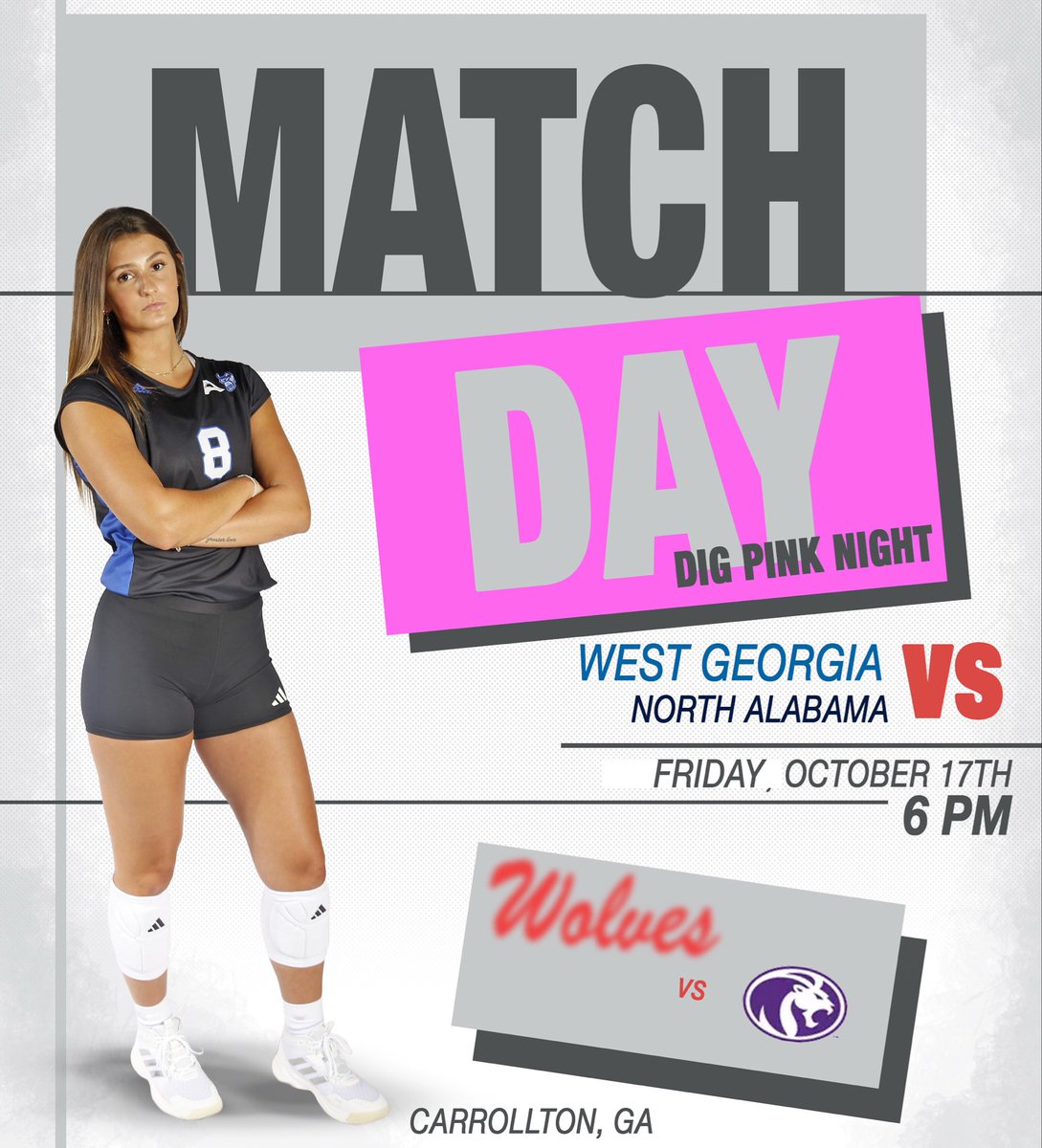WAKE UP WOLVES, ITS GAME DAY IN THE CITY OF DREAMS

🏐UNA
🕰️6 PM
📍COLI
📺ESPN+
👚PINK

#BuiltForMore