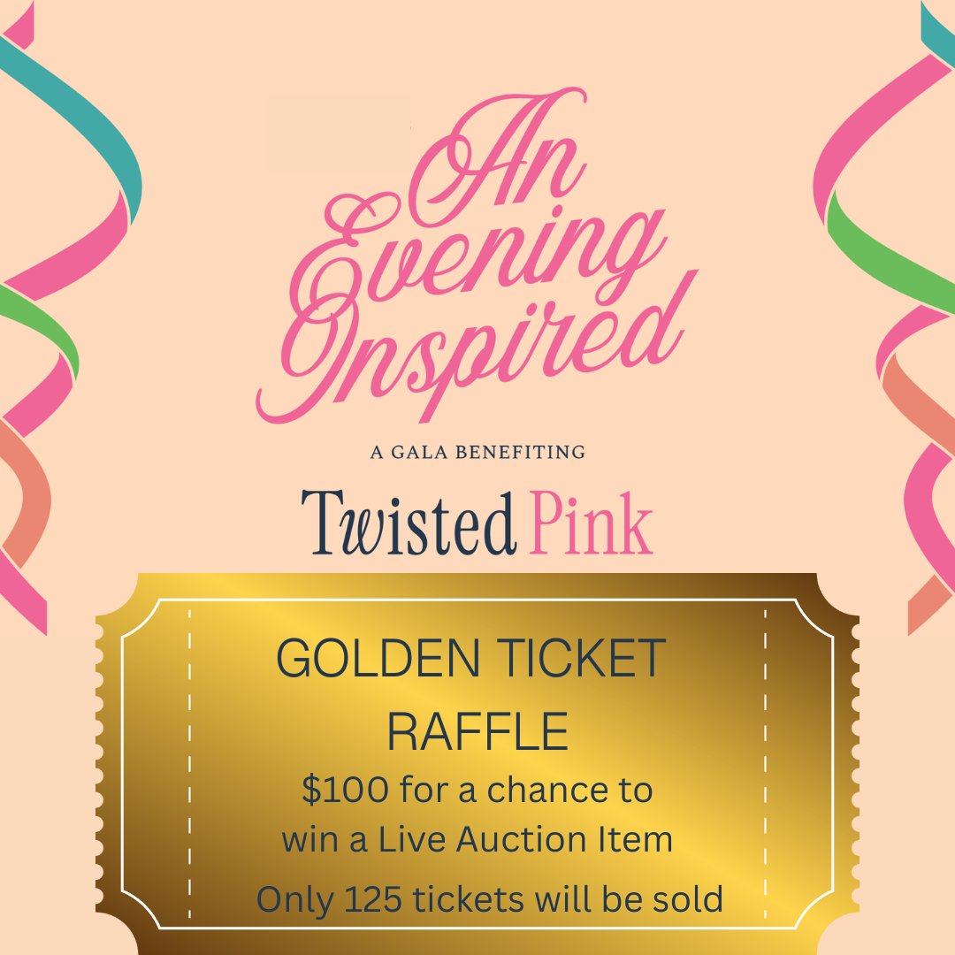 twistedpinkorg's tweet image. Tomorrow is the Twisted Pink Gala, An Evening Inspired.  Purchase the $100 raffle and you could walk away with one of our incredible LIVE auction items!  Need NOT be present to win and only 125 tickets will be sold.  loom.ly/GJDLYAg
