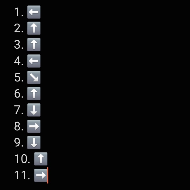 Step 2: Arrows reveal for each track