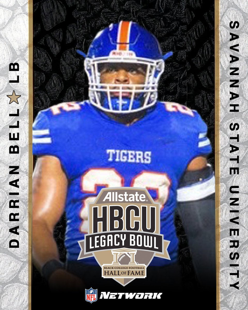 Back-to-back days HBCU Premier contuinues to break the news 24 hours before it hits the mainstream News
* Darrian Bell LB from Savannah State selected to the HBCU Legacy Bowl