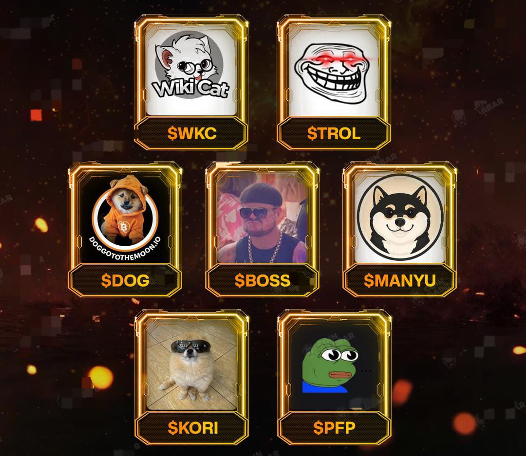 Which #Crypto do you think <a href="/binance/">Binance</a> is about to list next ? 👀

$WKC
$DOG
$PFP
$MANYU
$BOSS
$KORI
$TROLL