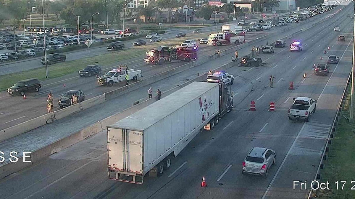 krldtraffic's tweet photo. #RedAlert #Richardson Avoid 75/Central in both directions through #Richardson  Severe accident on the SB side @ Belt Line Rd involving a semi. Only the right lane gets through on both sides of the highway. Avoid the area! @KRLD #KRLDTraffic #1080TRAFFIC #1080KRLD https://t.co/PPoT6LvTme