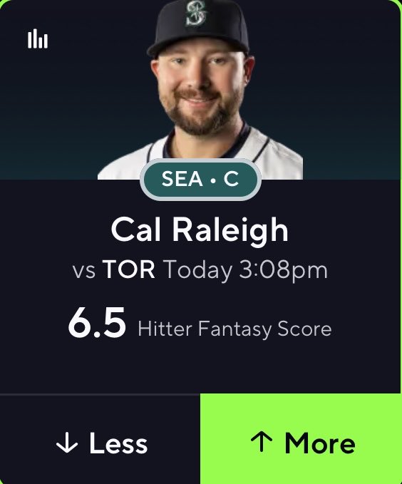SportsGuy562's tweet photo. POD :
Cal Raleigh Over 6.5 Hitter Fantasy Score
Had a β0-3 Gameβ Yesterday.
Excellent BVP vs Kevin Gausman. 17 Plate Appearances, .471 Average, 8 Hits, 4HR, 4RBI, & 1.703 OPS.
One of the 4 Homeruns heβs hit off Gausman came in Game 1
Love this spot in a Must Win Game. https://t.co/Ug9T6PhH5n