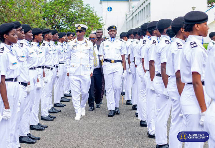 Ghana_Navy's tweet photo. The Chief Staff Officer (CSO) at the Naval Headquarters, Commodore Ben Baba Abdul, delivered a lecture at the Regional Maritime University (RMU) on Wednesday, 15 October 2025. https://t.co/veHNUZOCT6