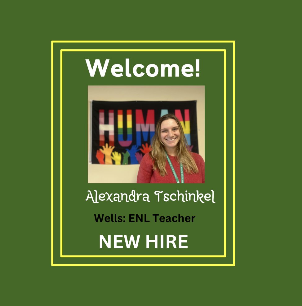 👋Welcome Alexandra Tschinkel to BCSD! Ally, who graduated from BHS in 2011, is a ENL teacher at Wells. She is looking forward to working closely with students who are acquiring English, supporting them, and watching them grow! #BrewsterPride🐾