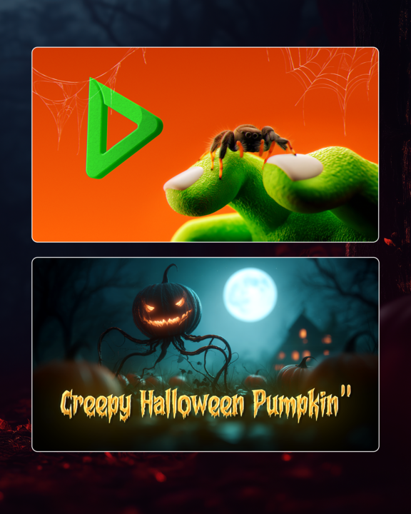 renderforestcom's tweet image. Halloween is almost here 👻 

With Renderforest, you can pick from ready-made Halloween packs or generate unique designs with AI. From videos and animations to banners and posts, everything can be customized in minutes 🚀 

👉 Open Renderforest and try it today.

#Renderforest