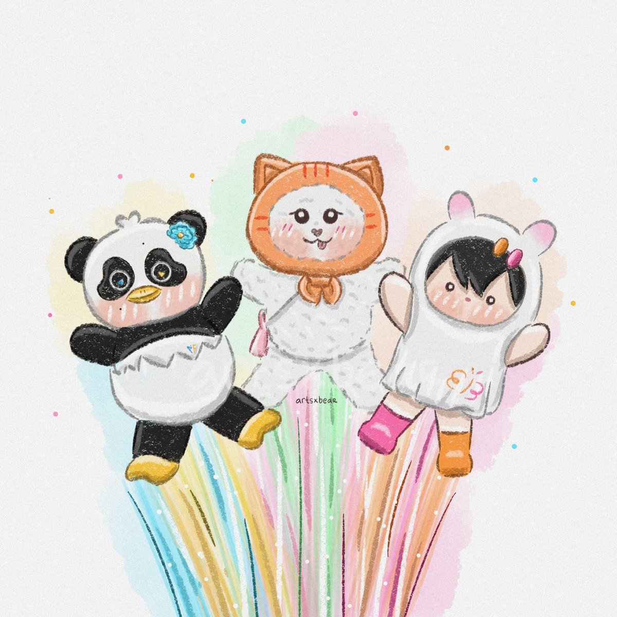 artsxbear's tweet image. we are sam tua baht🎶
#muvmuv #milklove
#lunar #namtanfilm
#any #emibonnie