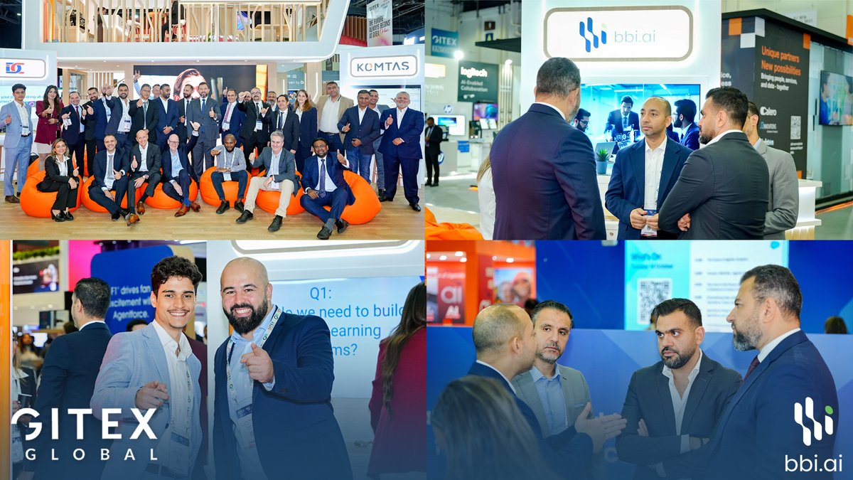 BBI_Consultancy's tweet photo. نختتم مشاركتنا في #GITEXGLOBAL 2025 بعد أسبوع حافل بالابتكار والتعاون في مركز دبي التجاري العالمي.⭐️🇦🇪

استعرض فريق بي بي آي أحدث حلول البيانات والذكاء الاصطناعي، مؤكدين التزامنا بدعم المؤسسات الكبرى في رحلتها نحو التحول الرقمي.

@GitexImpact @GITEX_GLOBAL @expandnorthstar https://t.co/oWpADo8yE0
