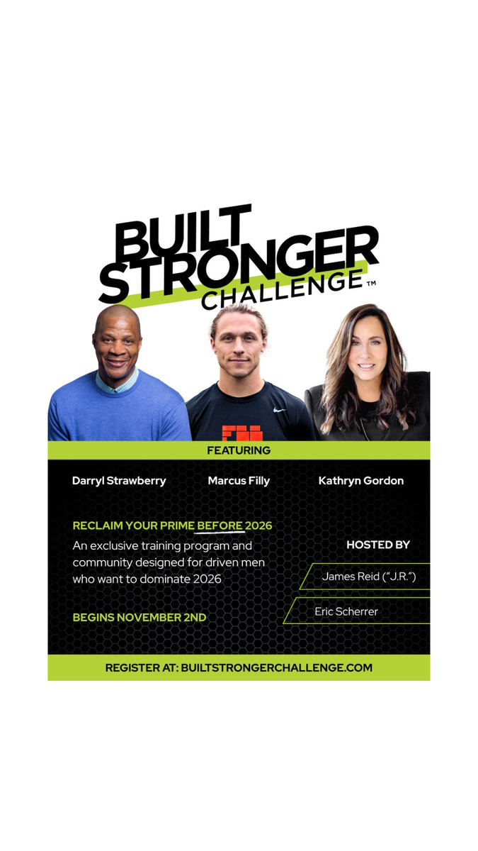 Its_all_Goody41's tweet photo. My friend, J.R., just launched the Built Stronger Challenge™ with a bunch of legends! It’s for men who want to build stronger faith, fitness, and family. You’d love this. Here’s the link: https://t.co/7e0PGpeBAi https://t.co/xspx34DZi1
